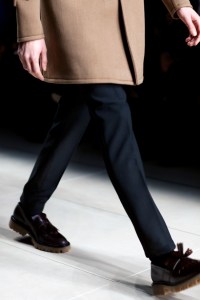 Slim, and right at the ankle, no break